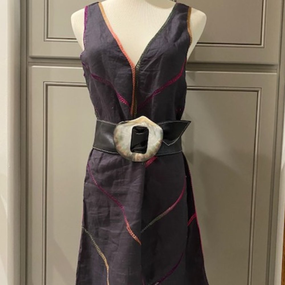 Rafe Leather Large Shell Belt Statement Piece - image 1